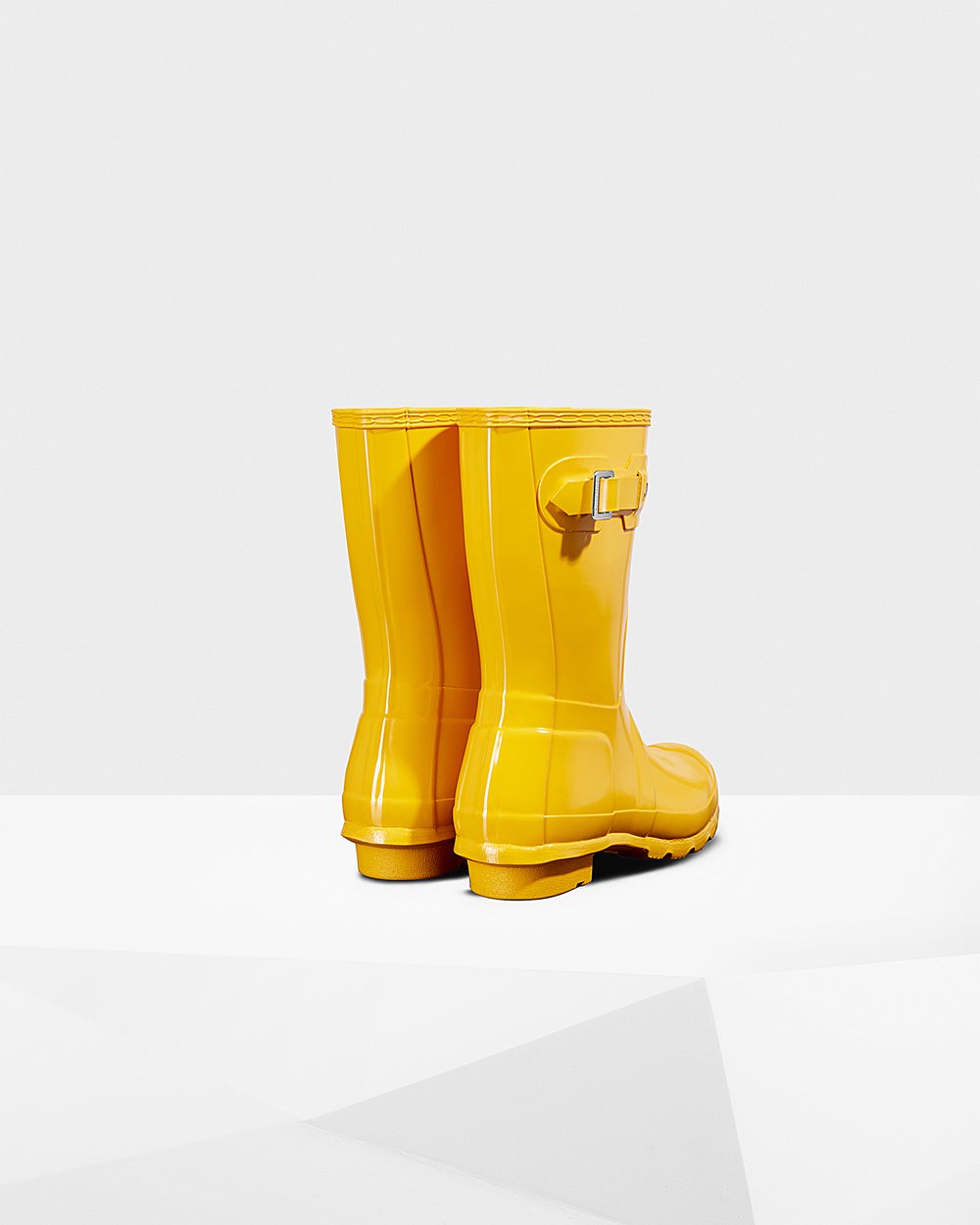 Bottes Courtes de Pluie Hunter Original Gloss Femme Jaune MZLOJKC-03